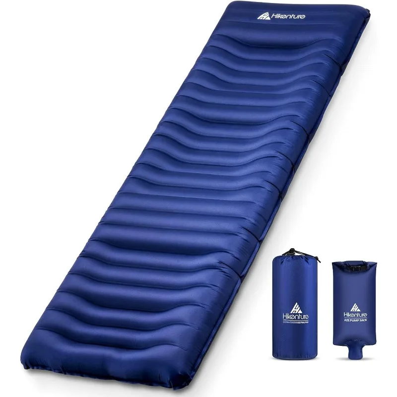 

Camping Mattress Ultra-Thick Ergonomic Sleeping Pad with Pillow Backpacking Sleeping Mat Inflatable Compact Camp Air Mattress