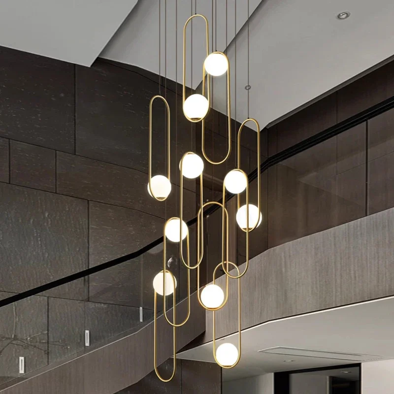 2026 Nordic Home Decoration, Stair Chandelier, Living Room Bedroom And Dining Room Pendant Lights, Ceiling Light, Indoor Lightin