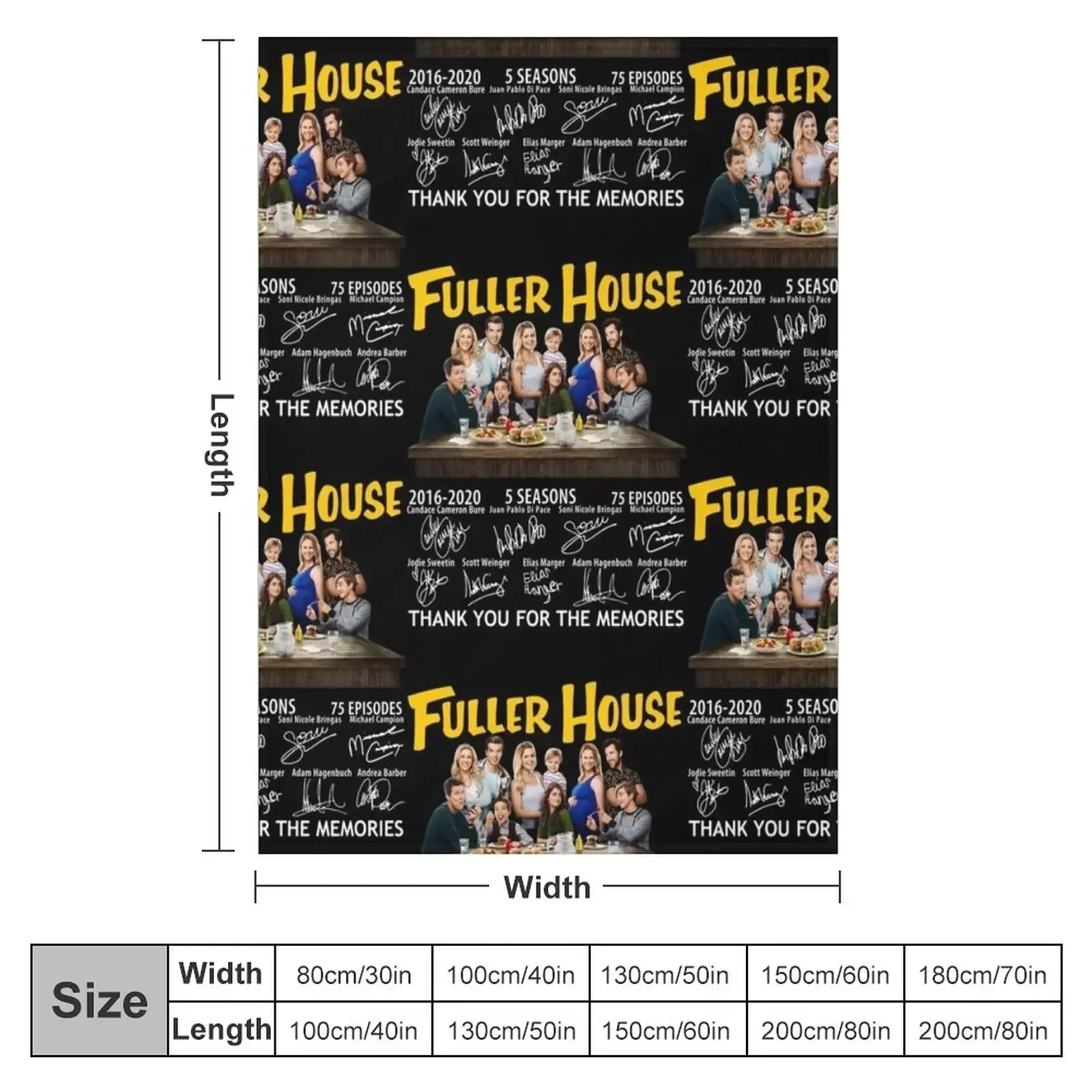 Pretty Fuller House Thank You For The Memories Throw Blanket couch cozy soft plush fuzzy picnic outdoor blanket