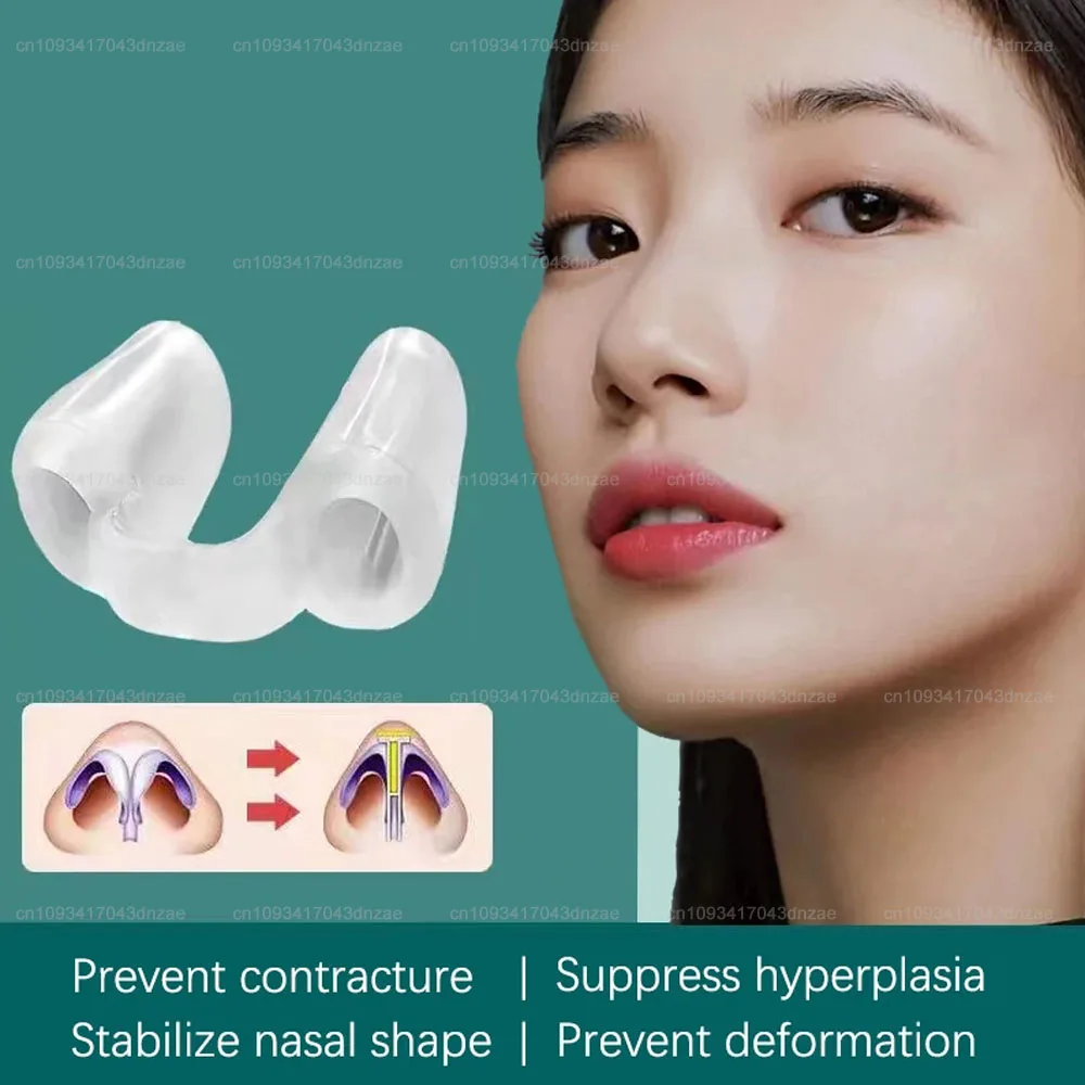 

Postoperative Rhinoplasty Nostril Support Silicone Shaping Crooked Nose Correction Fixator Silica Gel Nose Clip Care Protector