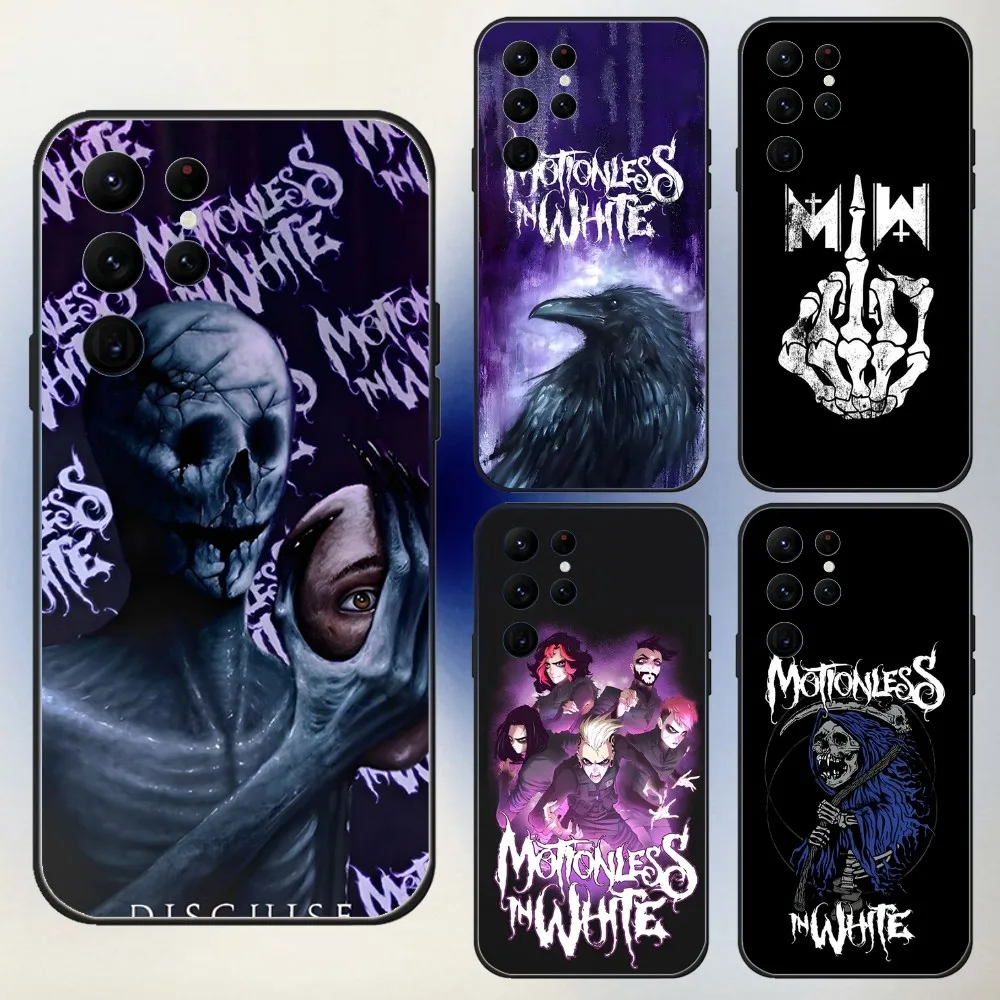 Motionless In White  Phone Case For Samsung S24,23,22,30,21,10,9,Ultra,Plus,Lite,FE,5G Black Soft Case