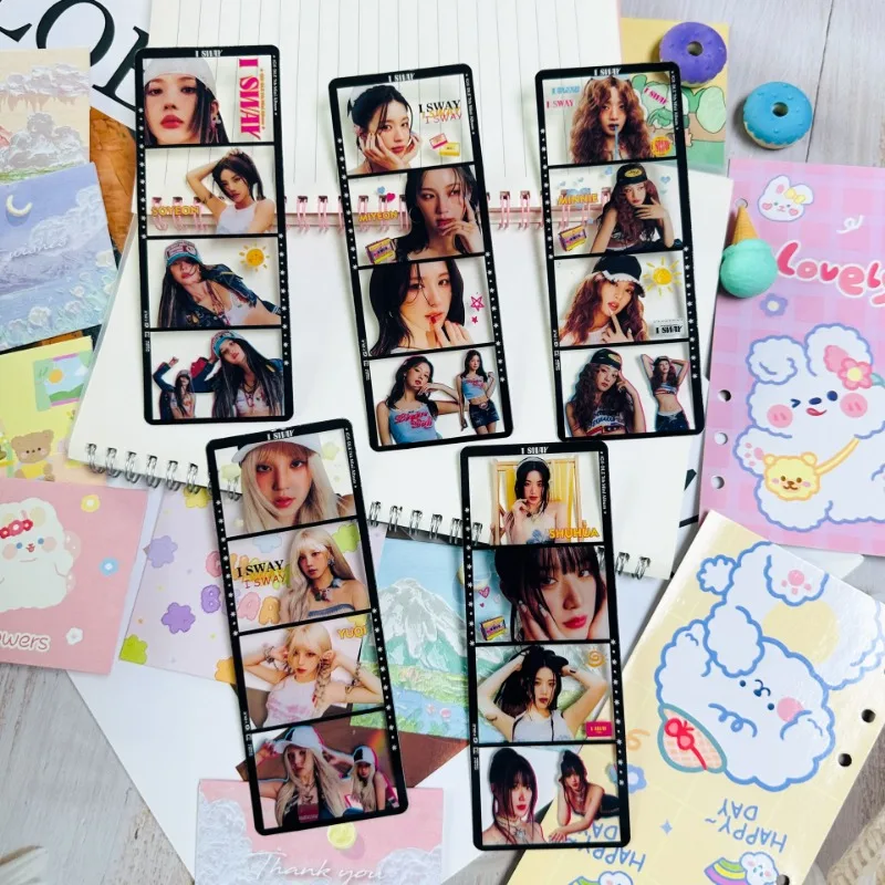 5PCS Korean Girl Group Lomo Cards New Album I SWAY Photocards PVC Selfie Label Waterproof Bookmark Photo Card Fans Collection