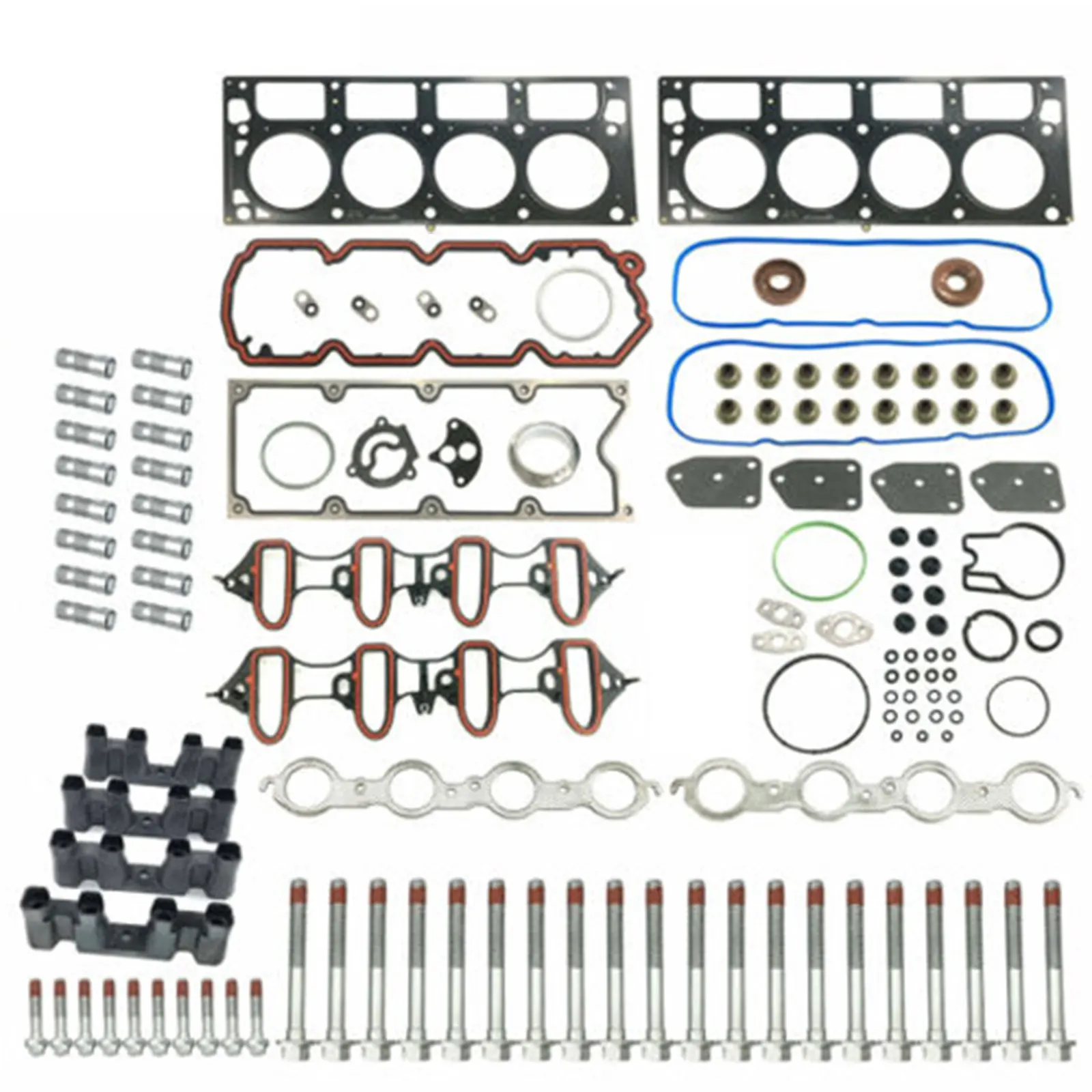 Lifter Replacement Kit Head Gasket Set Head Bolts Lifters And Guides Replacement Kit Compatible for GM 5.3 AFM