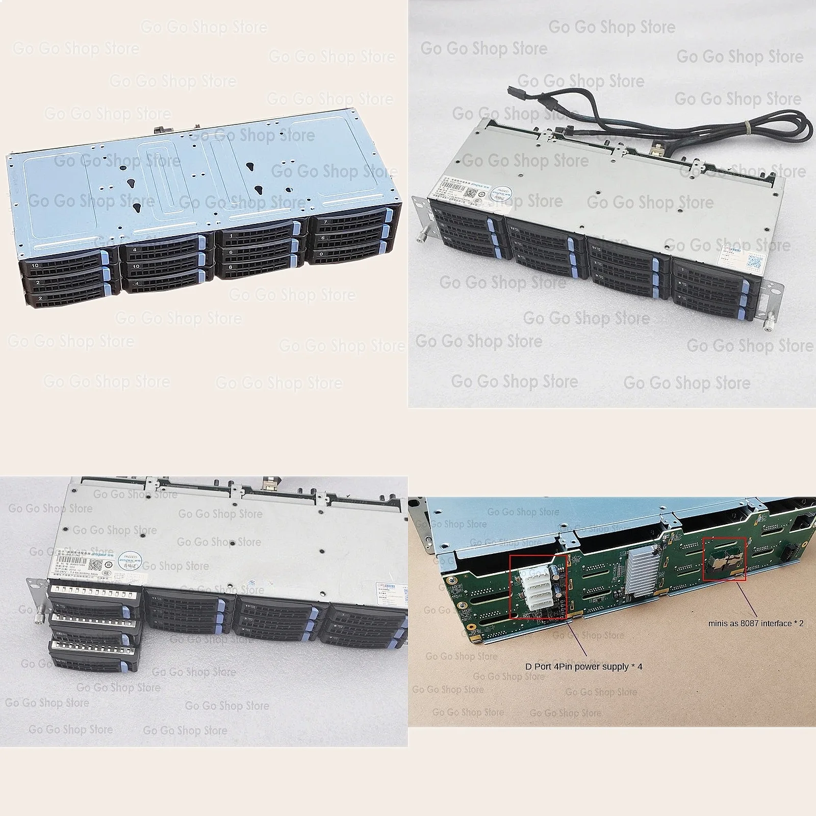 12 Bay 3.5 Inch 6Gb SAS SATA Hot Swap Hard Drive Cage Tray for NAS Server Chassis