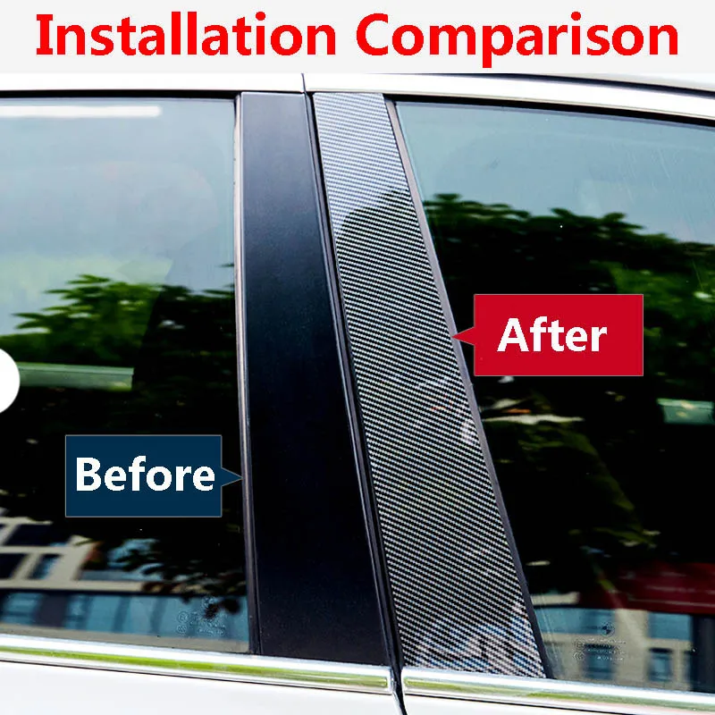 4Pcs Door Central Window Column Strip PC Pillar Stickers For Mercedes Benz VITO V CLASS W447 V260 2016-2020 Car Accessories