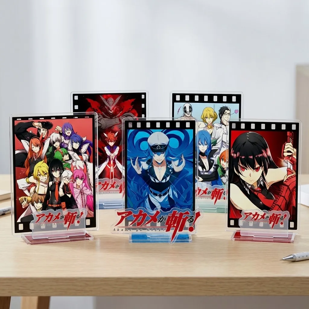 Anime Akame ga Kill! Acrylic Stand Figure Desktop Decoration Collectible Ornament Cartoon Character Model Gift Keychain