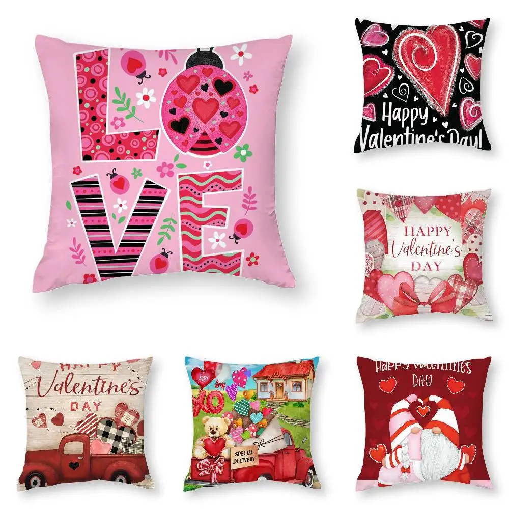 

Valentine's Day Pillow Case 3D Print Polyester Fiber 40*40cm Home Sofa Throw Decoration Festival Gift