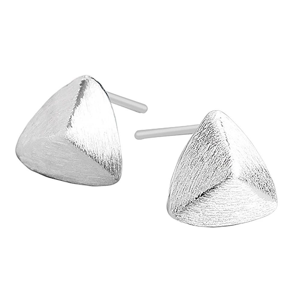 

Geometric Triangle Earrings Sterling Silver S925 Piercing Anti Allergy Durable Premium Material Easy On Off Gifts