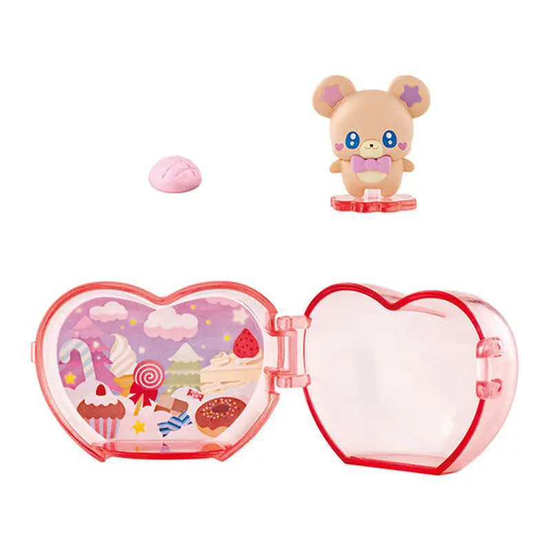 반다이 프리큐어 프리큐어 엘프 오두막 장식품 가샤폰 장난감 애니메이션 피규어 모델 장난감 귀여운 마오 마오 마이 스노우 코코아 펄세이터 넛츠