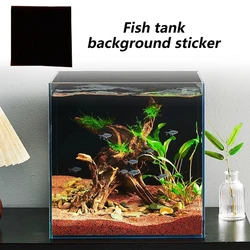 Black Aquarium Background Glass Decorative Film Easy Installation Wallpaper Black Fish Tanks Background Sticker Backdrop