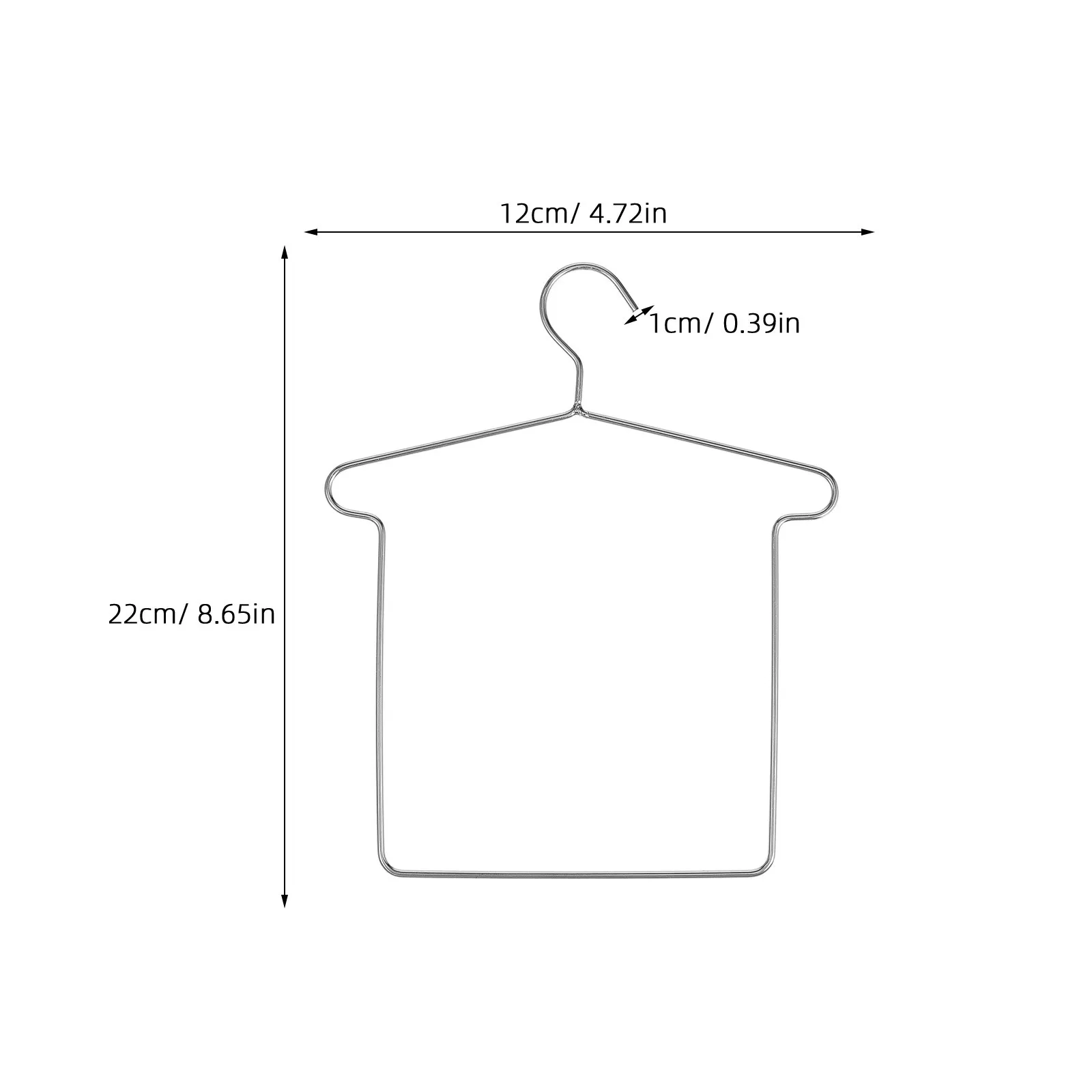 Mini-Kleiderbügel für Kleidung, 45,7 cm, Baby-Kleiderbügel mit Clips, Metall-Hemdenständer, kleine Ständer, Puppenhaus-Dekor, Möbelset