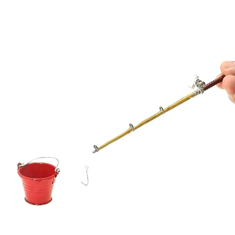 1/12 صنارة صيد صغيرة مقياس نموذج البلاستيك مقلد الصيد رود ل محوري Scx10 90046 الشبح اليتي D90 D110 Trax Trx-4 Trx6