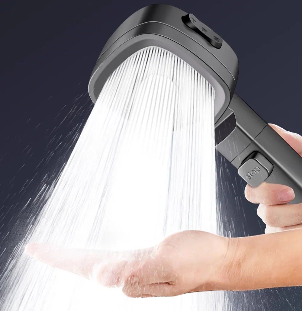 Nuevo cabezal de ducha de alta presión de 3 modos, cabezales de ducha ahorradores de agua, rociador de masaje de agua ajustable, accesorios de baño
