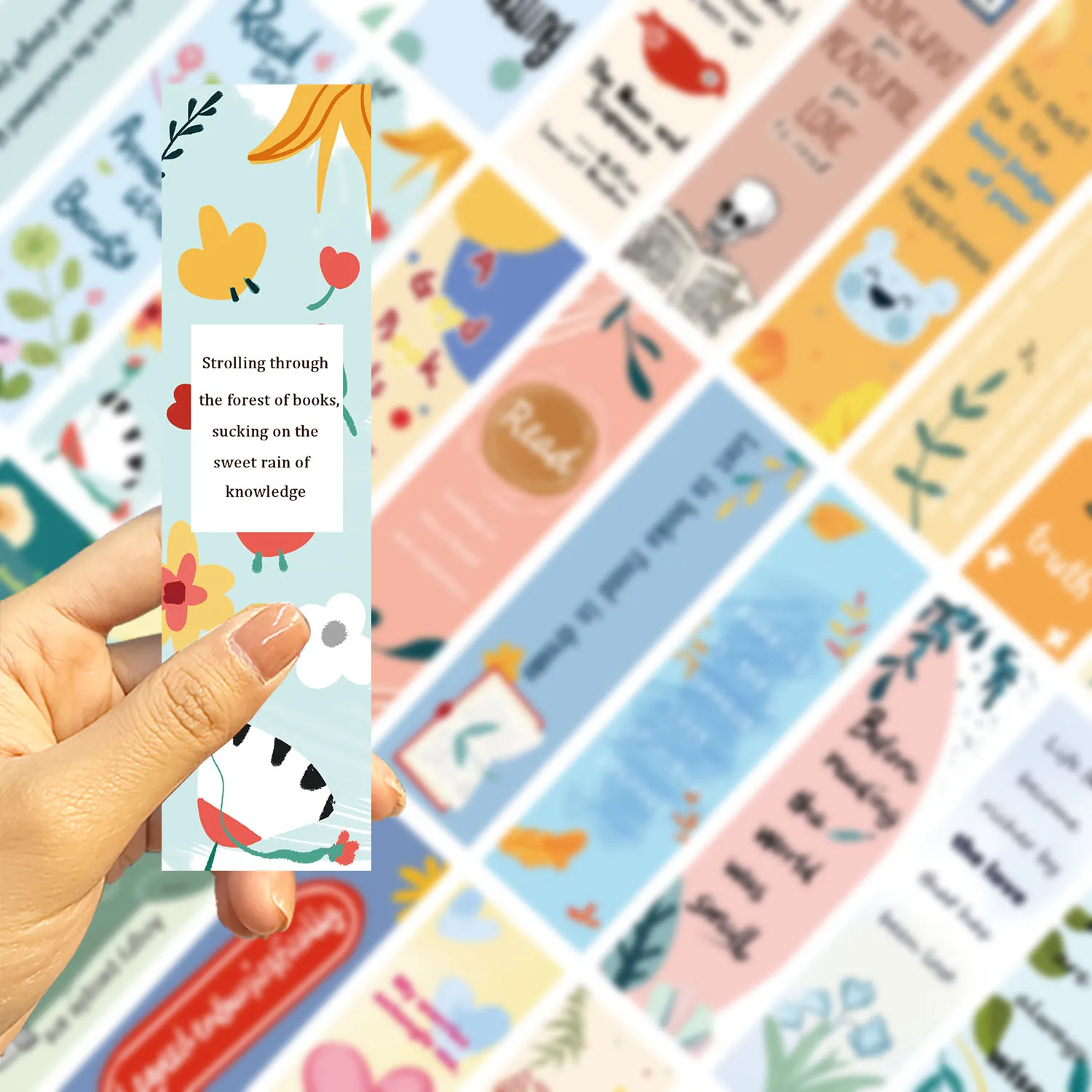 30Pcs Reading Theme Bookmarks Simple Pages Books Label Paper Cards Students Use Creative Gifts Decorate DIY Pages Bookmarks