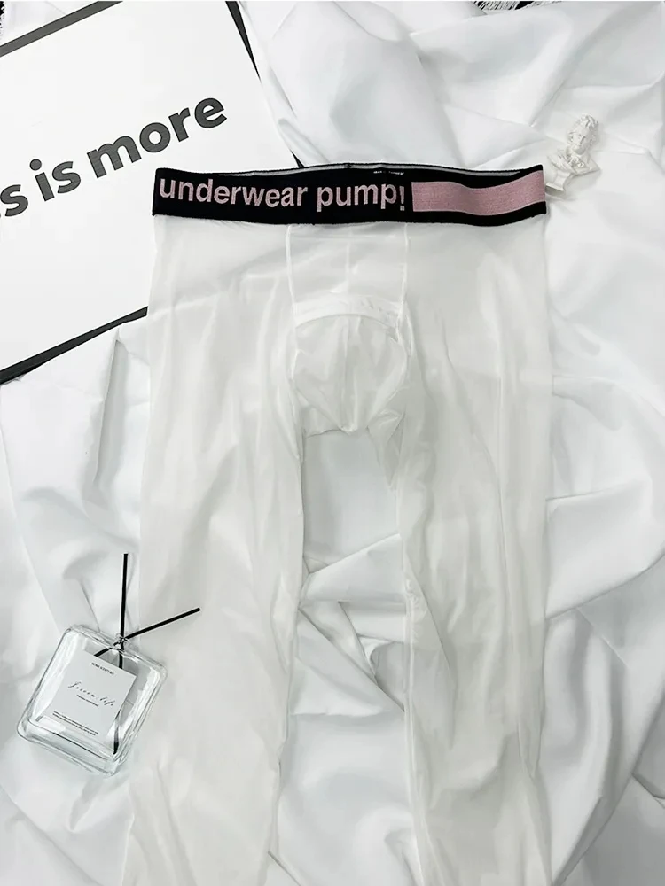 

Men underwear Young Half Sheer Stretch Transparent Sexy Trousers Slim Fit Sleek FKK Party