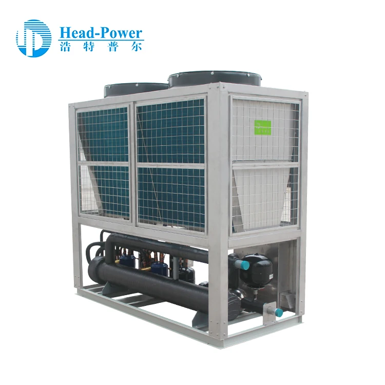 Wholesale Heat Pump Water Chiller Air-Cooled HVAC Unit with Motor 380V Voltage for Manufacturing Plants OEM