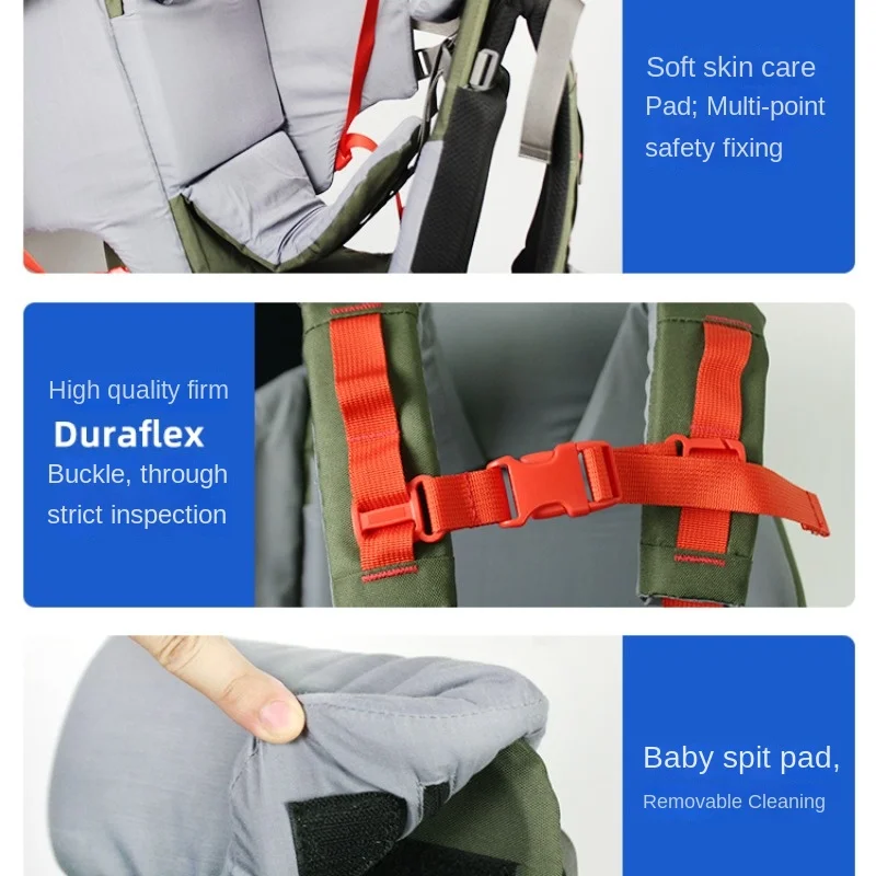 Outdoor Children\'s Back Rack, Folding Lightweight Design Baby Carrier Wrap , Baby Travel Climbing Back Baby Hip Seat Carrier