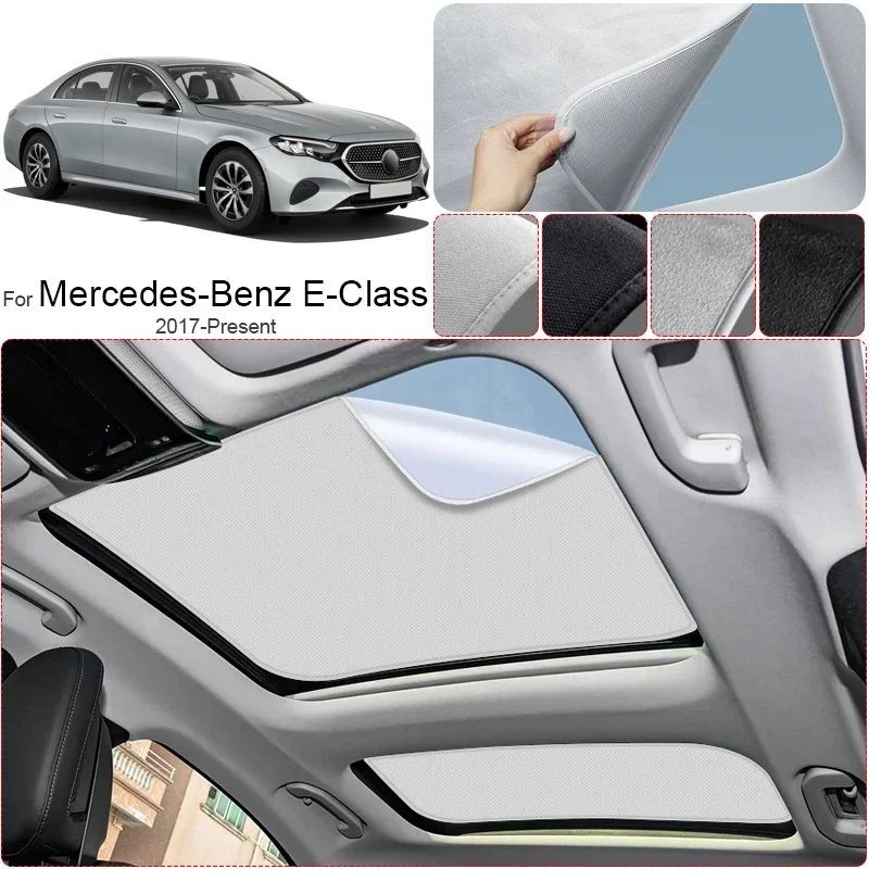 

Car Suede Fabric Electrostatic Adsorption Sunroof Sunshade For MERCEDES-BENZ E-CLASS 2017-2026 Anti-UV Heat Insulation Skylight