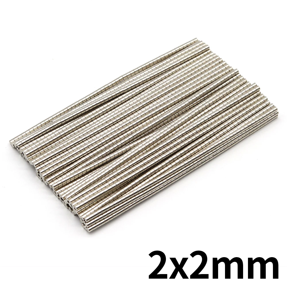 

50/100/200/500/1000/2000 Pcs 2x2 N35 NdFeB Neodymium Magnet 2mm X 2mm Round Super Powerful Strong Permanent Magnetic Imanes 2*2