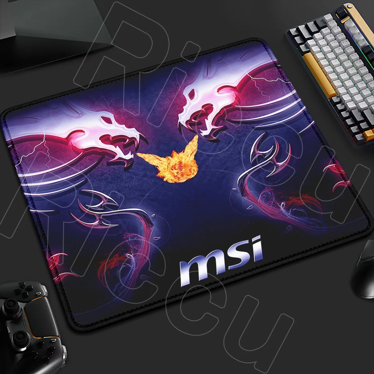 18x22cm Small Computer MSI Desk Mouse Pad Portable Gaming Anime Carpet Xs Rubber Non-slip Cushion Lock Edge Durable Keyboard Mat view 2