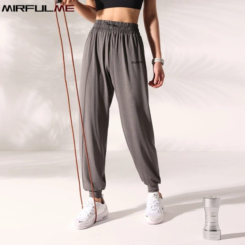 Women Loose Yoga Pant High Waist Sports Harem Pants Quick Dry Drawstring Running Jogging Trousers Gym Workout Sweatpants Female