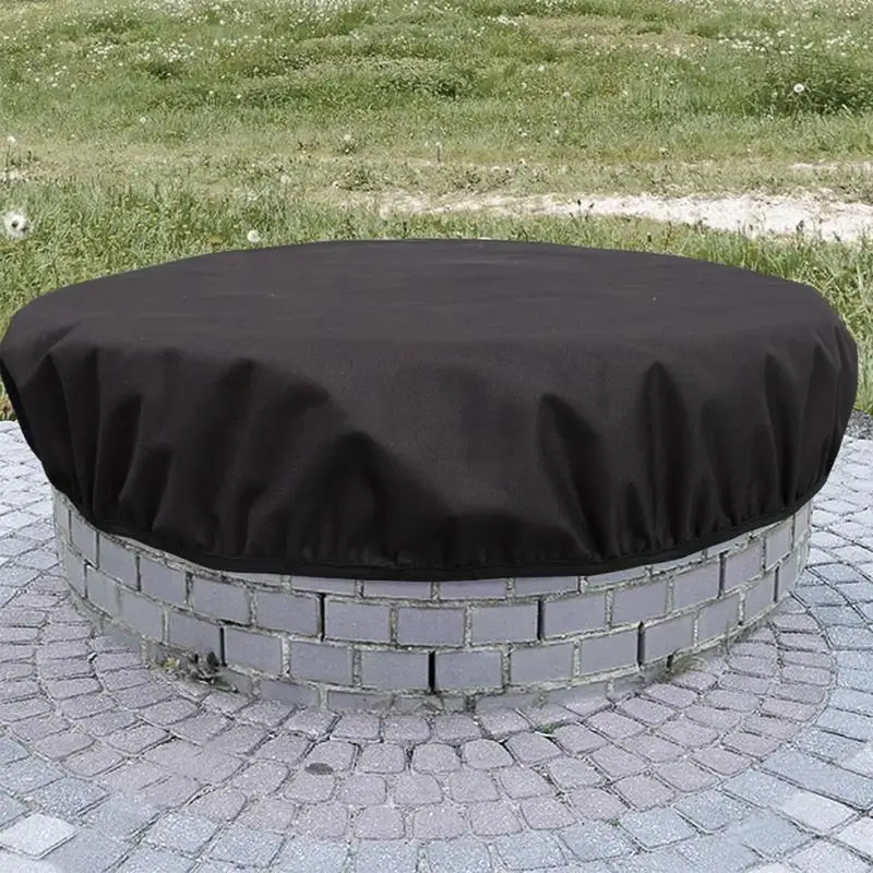 Fire Pit Replacement Cover Protective Cover Firepit Cover 600D Oxford Waterproof Cover Outdoor Fireplace Cover Patio Fire Pit