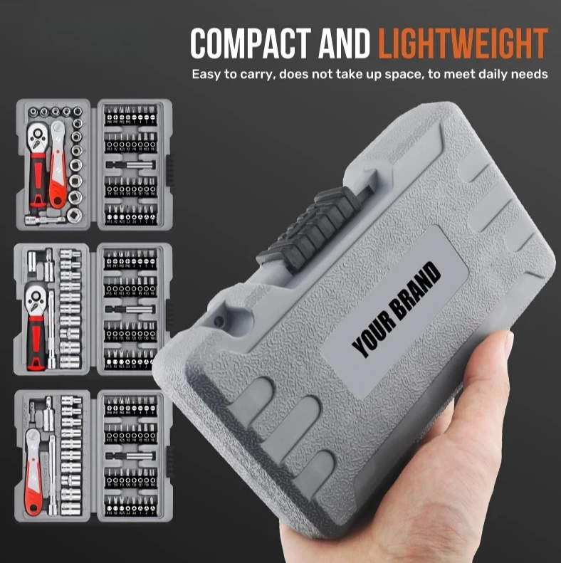 

1/4" for Auto Repair & Hand Tools Drive Quick-Release Ratchet & Bit Set, Cr-V Steel w/ Phillips/Slotted Screwdrivers