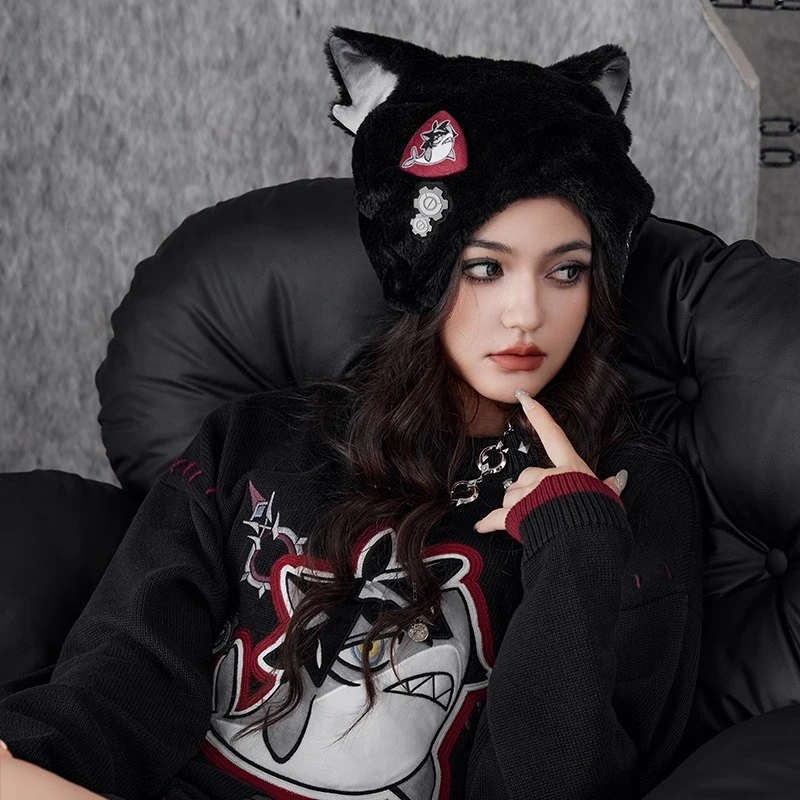 

[Genuine In Stock] Genshin Impact Wriothesley Theme Impression Series Plush Hat Soft Warm Fluffy Anime Fashion Headwear For Fans