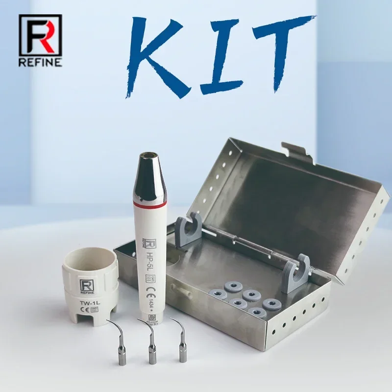 Refine Autoclave Kit For EMS Scaler Includes Dental Handpiece, Tips, Wrench & Disinfection Box Piezon Scaling Dental Accessories