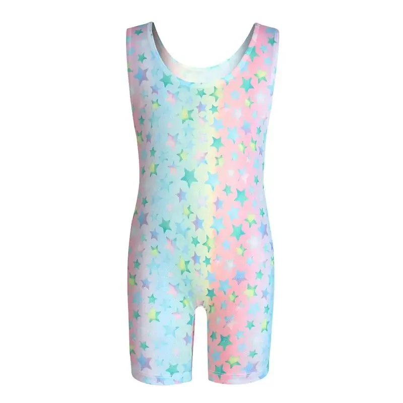 Kids Girls Gymnastics Leotard Kids Stretchy Sleeveless Dancewear Ballet Dance Bodysuit Gym Workout Stage Performance Jumpsuit - Image 2