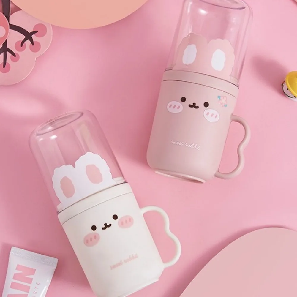 

Durable Cartoon Toothbrush Storage Box Compact Portable Wash Cup Plastic Mouthwash Cup Household