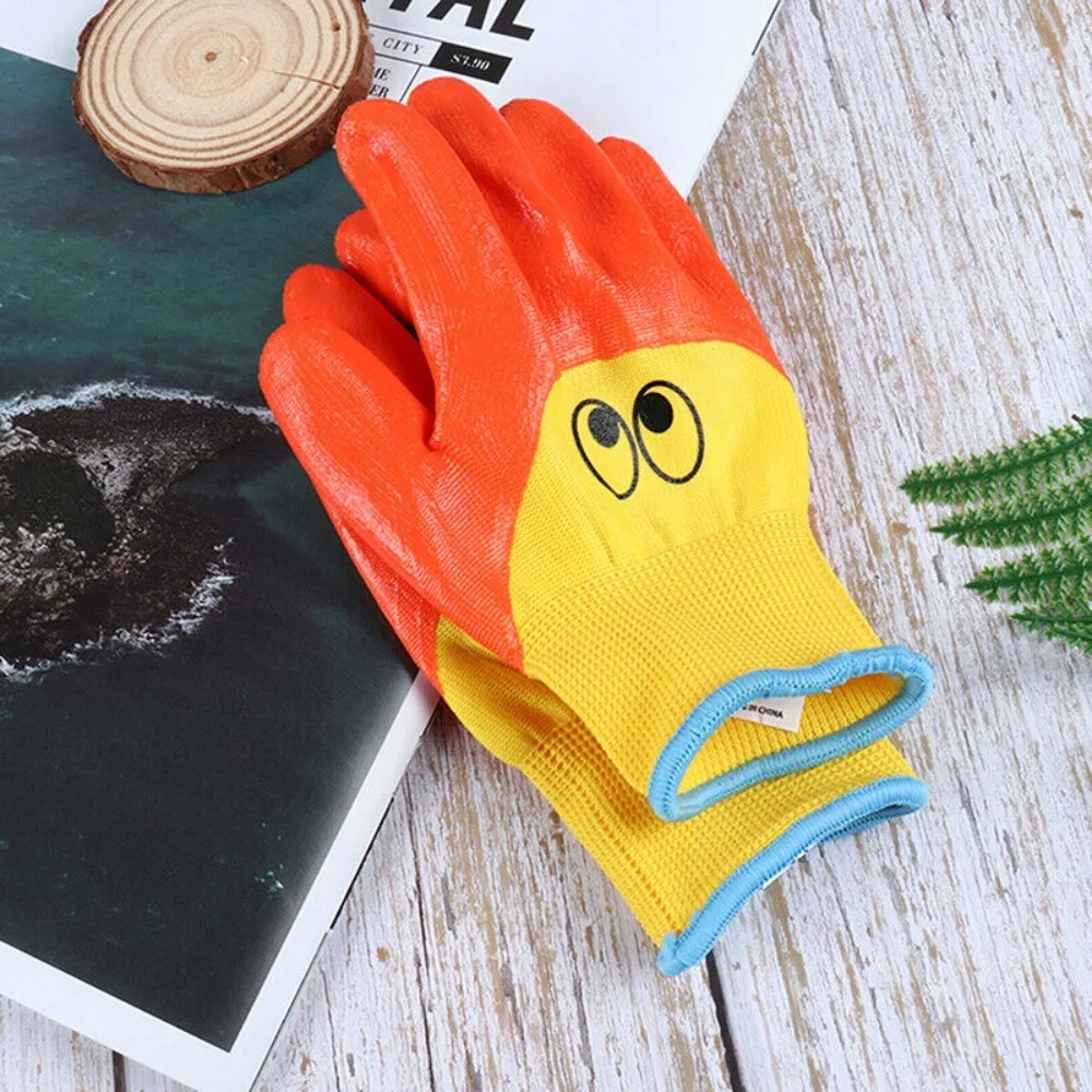 Durable Waterproof Kids Children Protective Gloves Anti Cutting Antiskid Garden Gloves Anti Pricking Nitrile Sailing Gloves