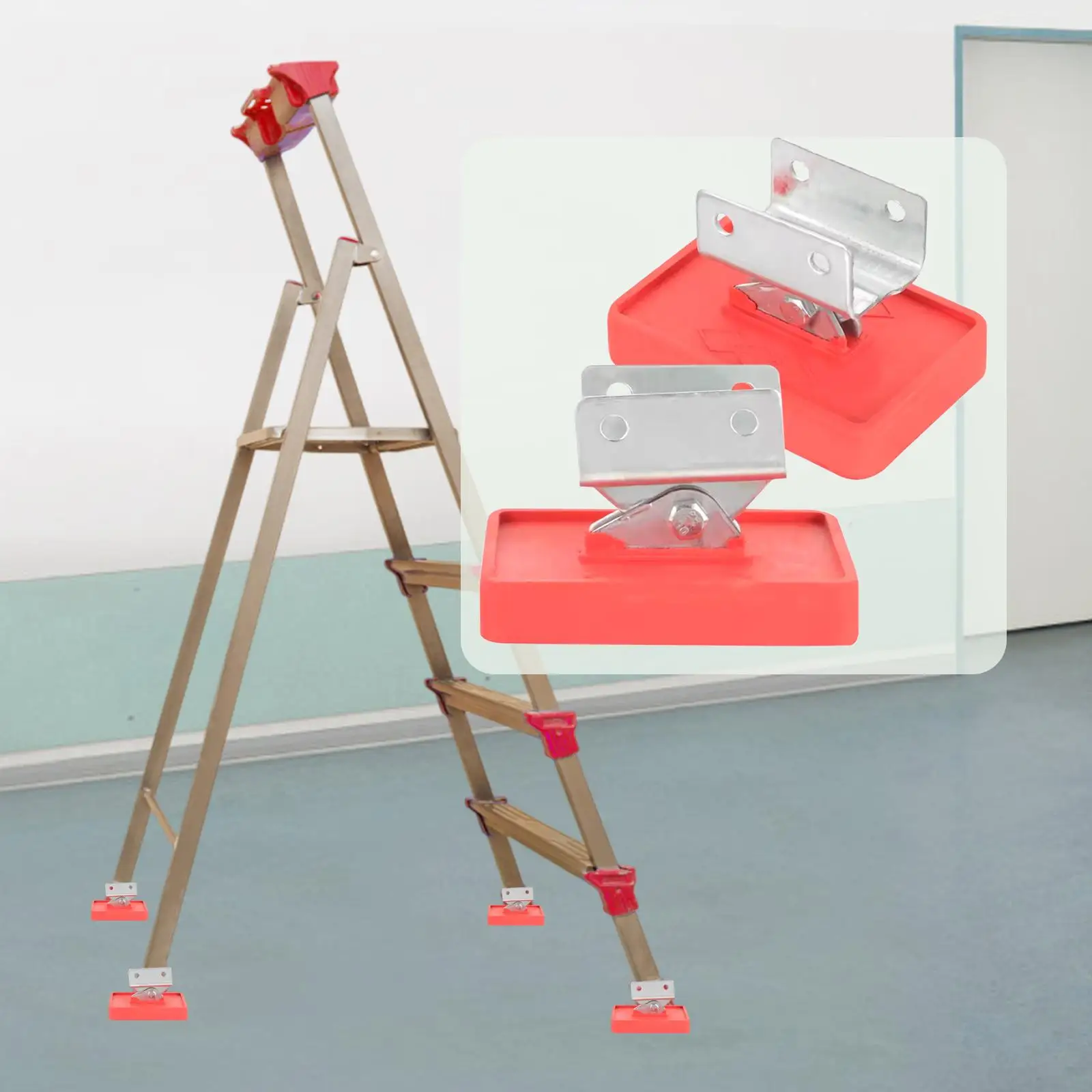 2개 사다리 발 커버 안정화 미끄럼 방지 부품 사다리 발 매트