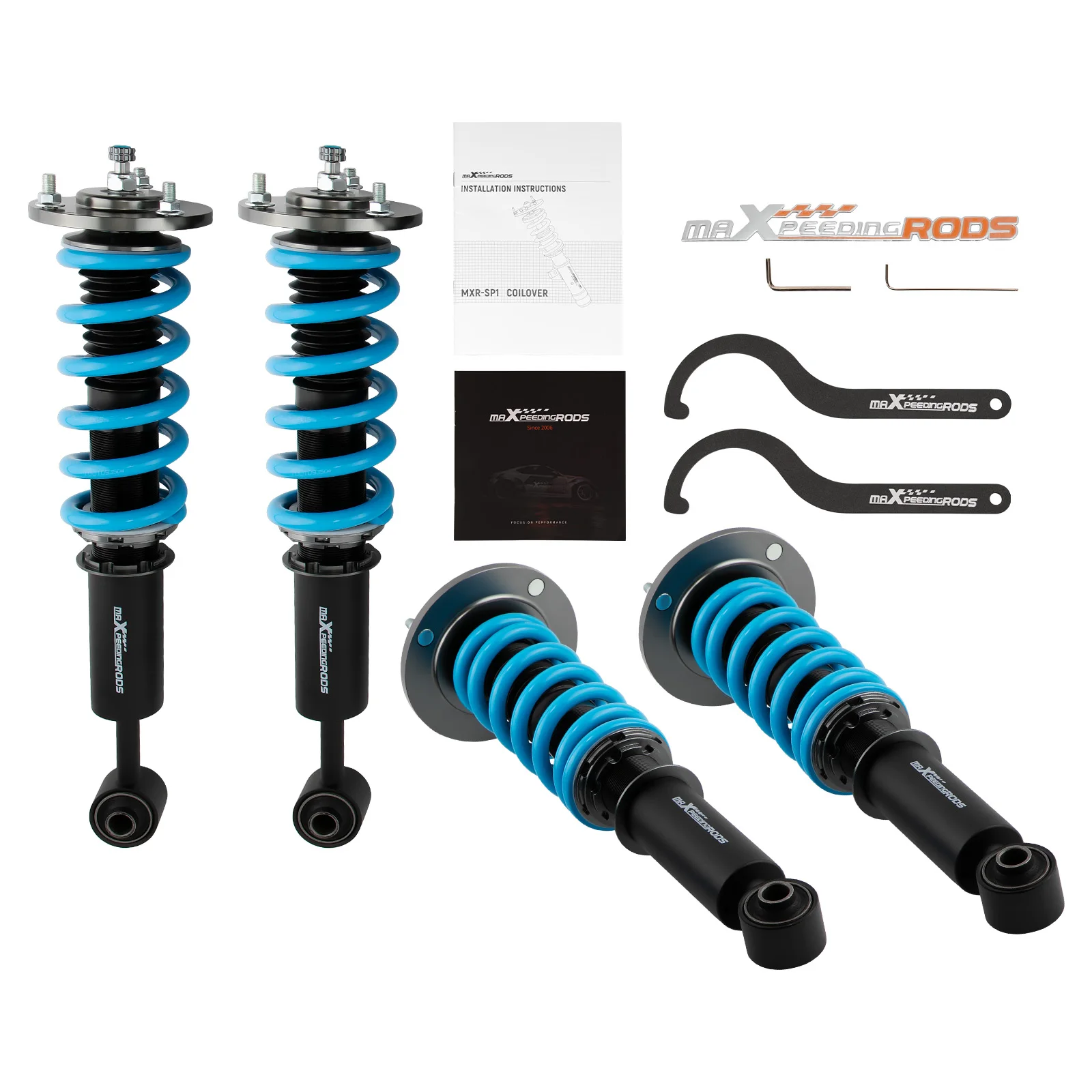 Front & Rear Complete Strut Spring For Ford Expedition Lincoln Navigator 03-06 Coilover Shock Absorbers Lowering Spring