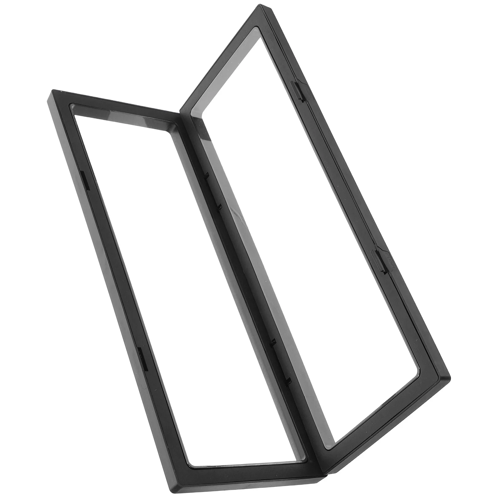 

Transparent Display Stand 11X30Cm Black Plastic Pe Film 3D Floating Effect Jewelry Coin Stamp Showcase For Store