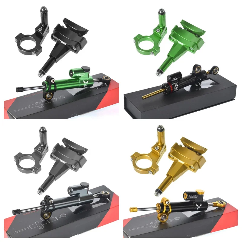 For Kawasaki 500 2024 - Motorcycle Bracket Ninja 400 2018-2024 CNC Aluminum Steering Damper Stabilizer Kit