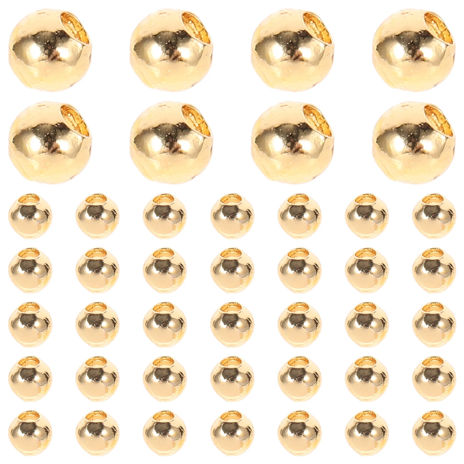 

600Pcs Gold Plated Copper Spacer Beads Multi Purpose Loose Beads DIY Jewelry Making Bracelet Necklace Accessories