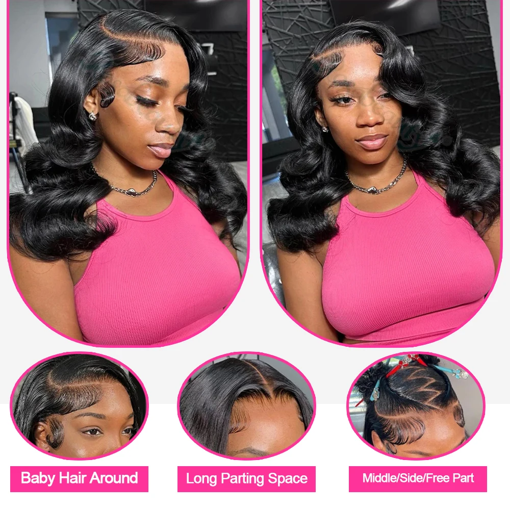 شعر مستعار قصير بوب 13x6 شعر مستعار مموج بدون صمغ شعر بشري جاهز للارتداء شعر مستعار برازيلي 7x5 دانتيل أمامي بدون غراء للنساء مقطوف مسبقًا