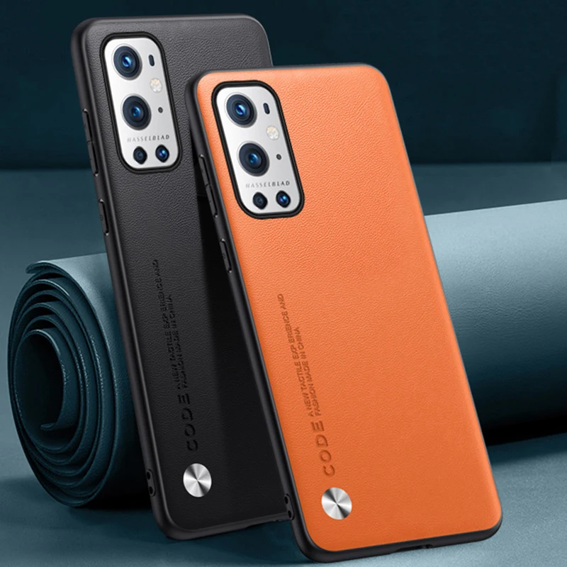 Luxury PU Leather Case For OnePlus 9 Pro 5G 9Pro Back Cover Matte Silicone Shockproof Protection Phone Case For OnePlus9 Pro