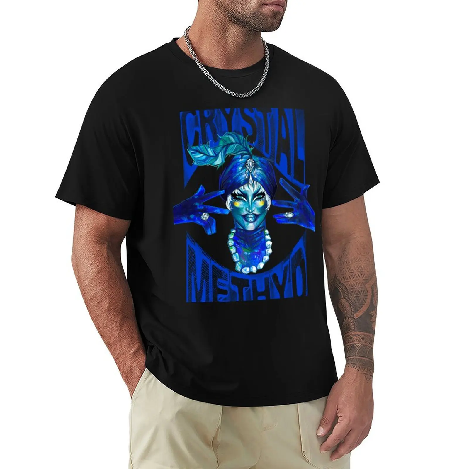 Crystal Methyd Eleganza Extravaganza Best Drag Runway T-Shirt Simple Casual Short Sleeve Tee