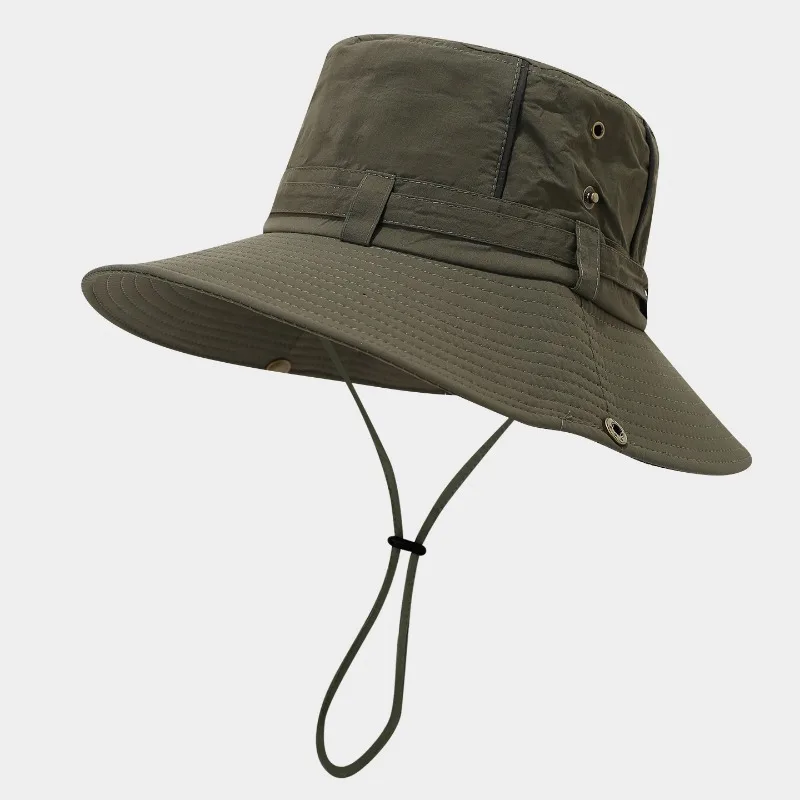 

Quick Dry Hiking Bucket Hat Men Women UPF50+ Sun Protection Fishing Cap Summer Outdoor Breathable Panama with Chin Strap
