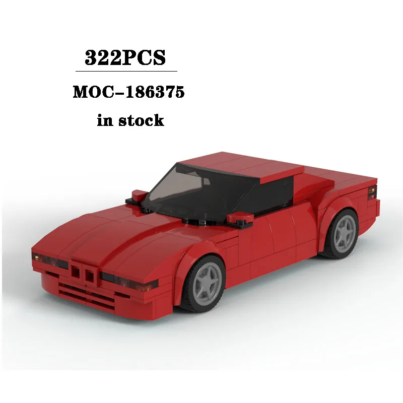 Building Block MOC-186375 Racing GT Small Car Sports Car Construction Model 322PCS Children Birthday Gift Christmas Toy DIY Gift