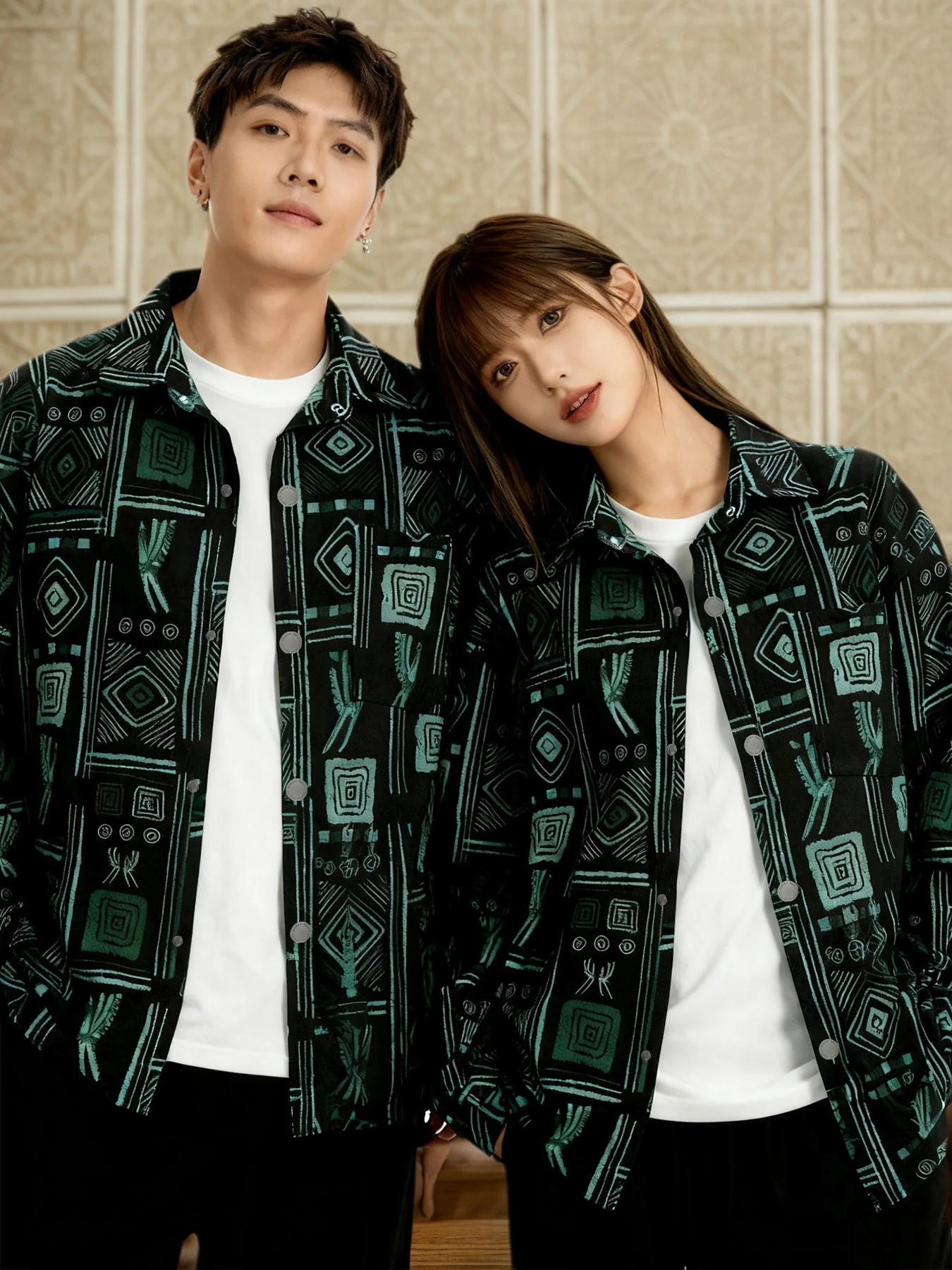 سترة بأكمام طويلة مطبوعة على الطراز العرقي الأمريكي العتيق، للجنسين، للربيع والخريف، سترة رائعة كاجوال عصرية راقية #1