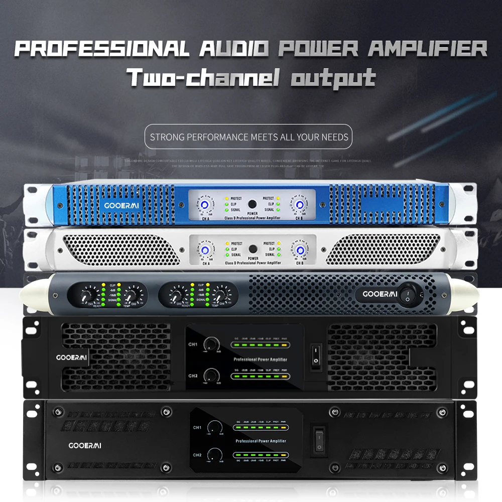 Gooermi Class D Audio Power Amplifier 2-Channel Stereo Audio Professional Digital Power Amplifier KTV Amplifier ﻿