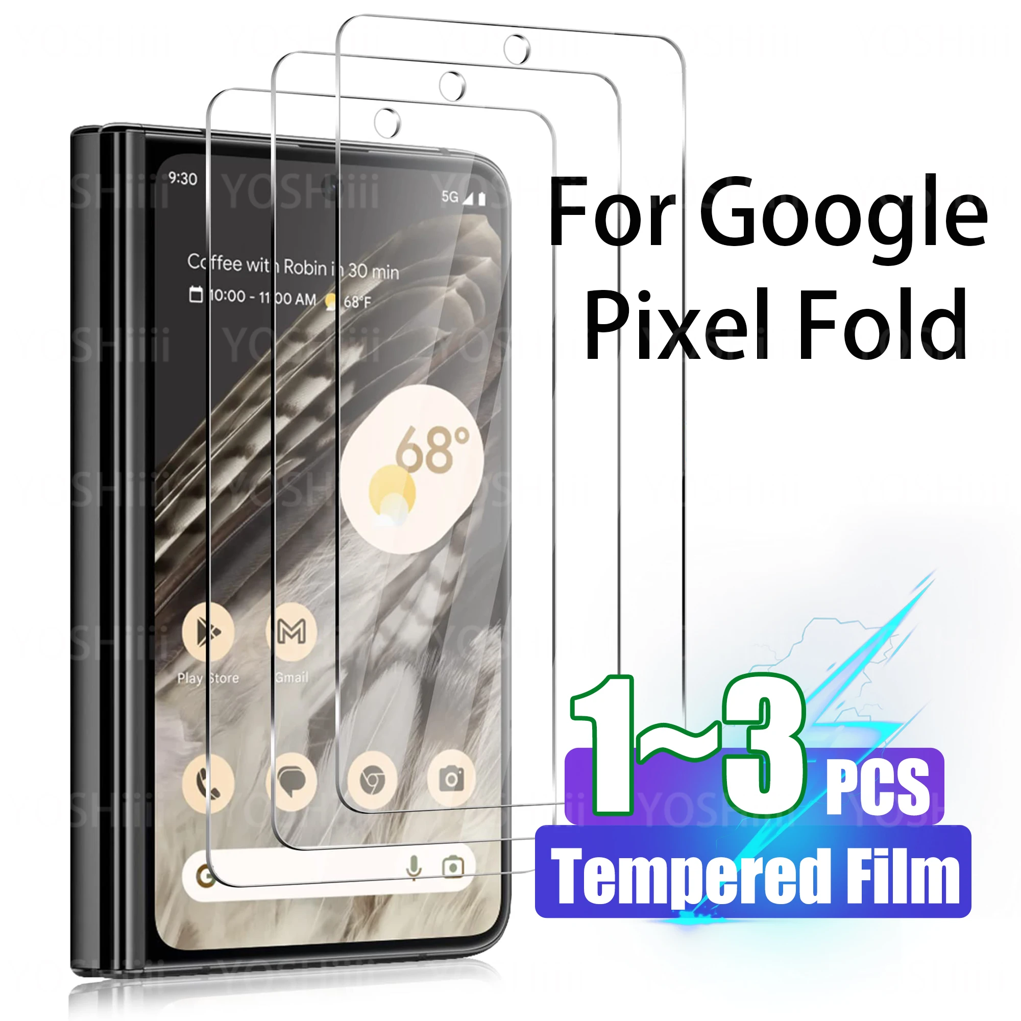 

Протектор экрана для Google Pixel Fold Закаленное стекло пленка ударопрочная Противоударная прозрачная защитная пленка против царапин HD