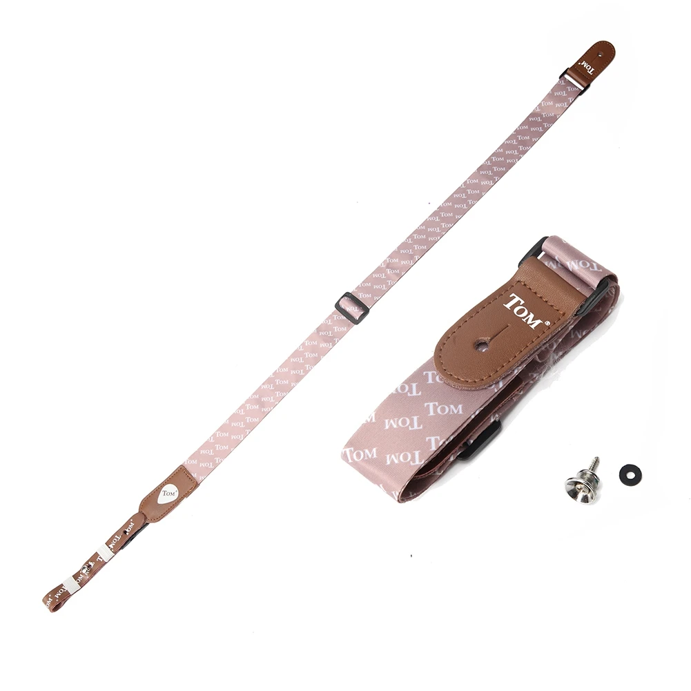 TOM Ukulele Strap, Adjustable Hawaiian Jacquard Woven Ukulele Shoulder Strap with Tail Nails and Tail Nail Pads