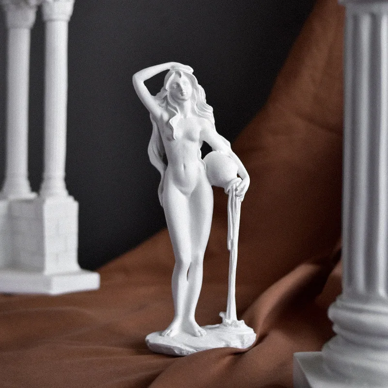 Aesthetic Decoration of Resin Sculpture Room, Desk Decoration of Mythological Figure Venus Goddess Statue