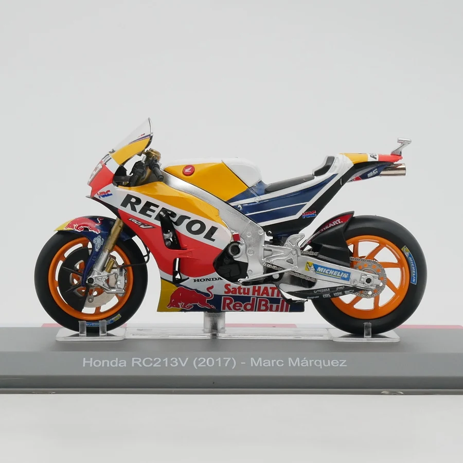 IXO 1:18 Scale Diecast Alloy Moto GP 2017 Honda RC213V Marc Marquez Motorcycle Toy Car Model Classic Adult Souvenir Gift Display