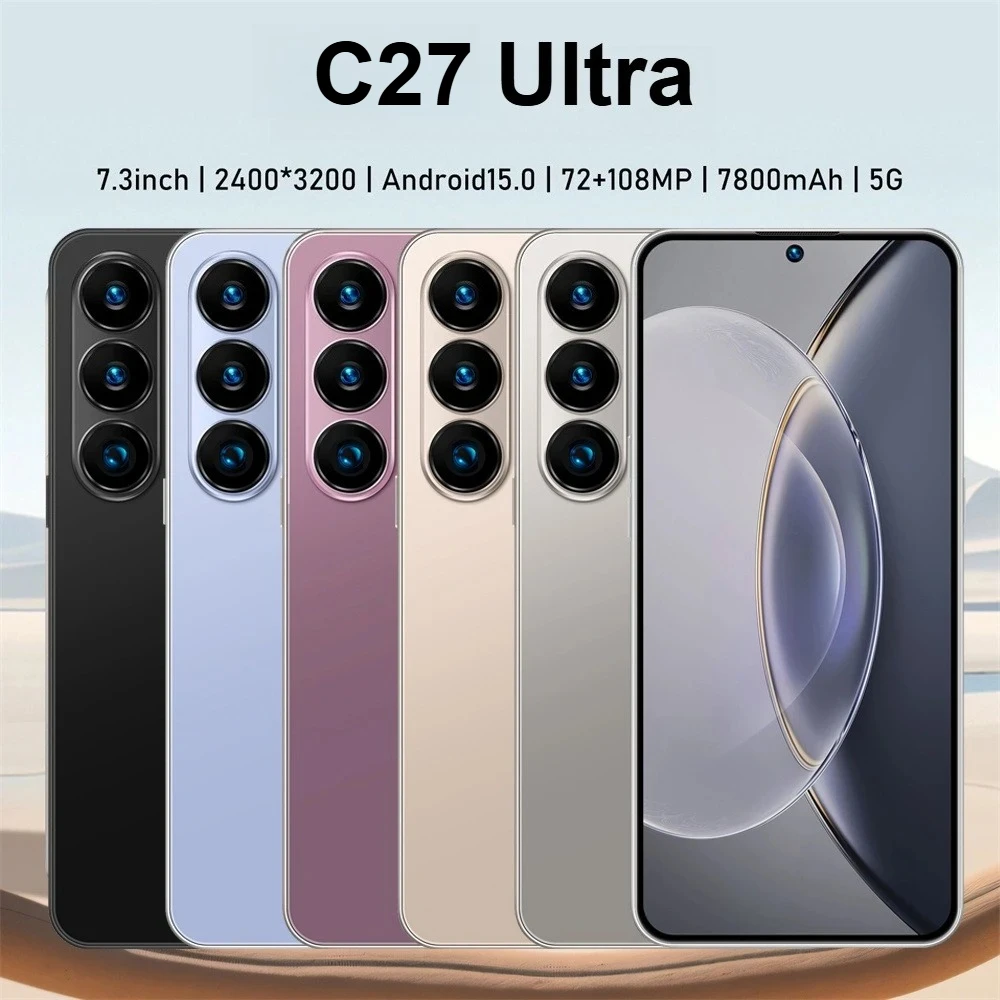 K-Touch Smartphone 5G C27 Ultra Mobile Phones Smartphone Android Cell Phone 7.3inch HD 22G+2TB 48MP 7800mAh 5G Dual SIM WIFI Unlocked Global