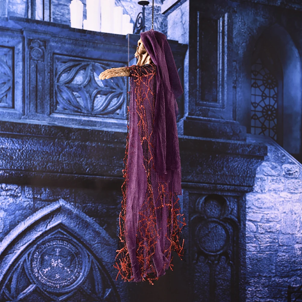

Scary Hanging Ghost Sound Control Halloween Decorations Party SuppliesHaunted House Props Lightweight Creepy Atmosphere